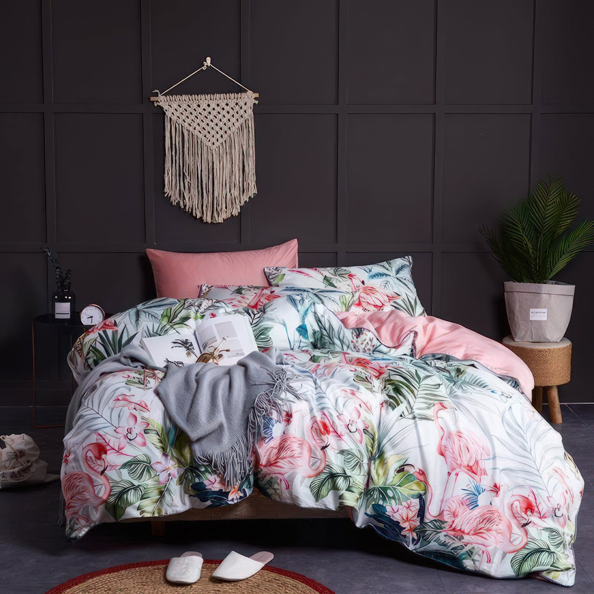 Flamingo Bijela - Posteljina Set - Luludom
